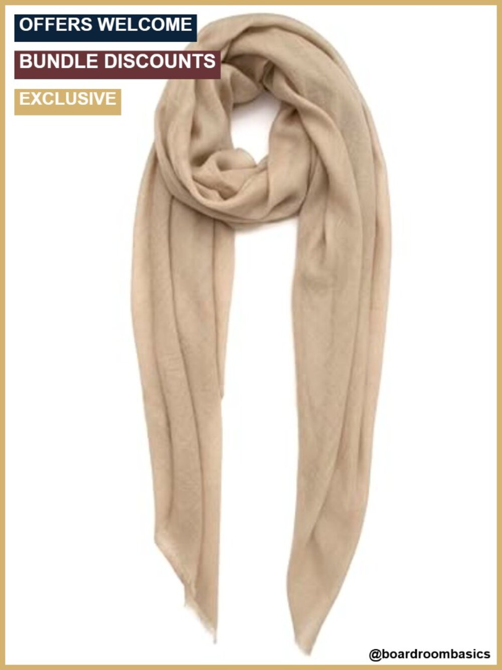 Merino Wool Silk Cashmere Scarf Unisex Winter Wrap